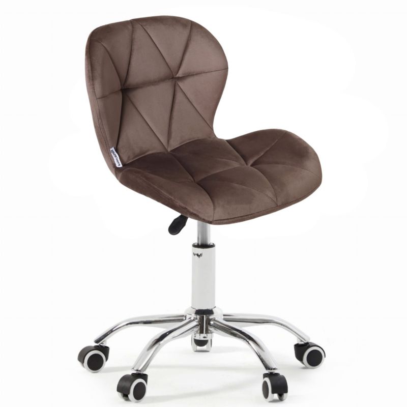 Fotel biurowy Bauerkraft obrotowy welurowy dla dziecka brązowy 1 szt.