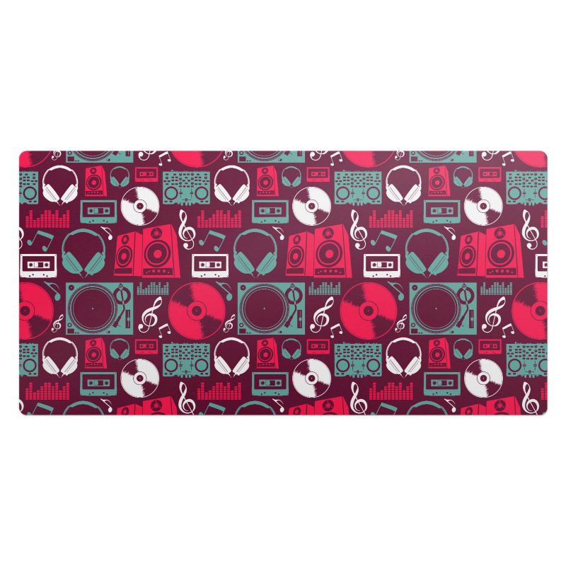 Podkładka na biurko Wallfluent 90x45 cm Muzyczny wzór retro 1 szt.