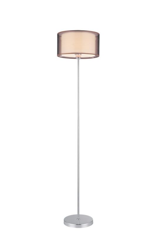 Lampa podłogowa stojąca Rabalux Anastasia chromowana brązowa 1 x E27 x 20W wym: 157 x 35 x 35 cm - 1 szt.