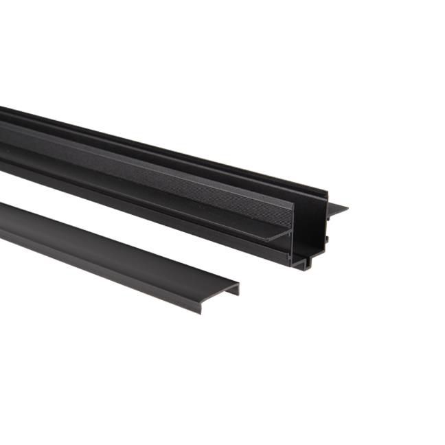 Profil do szynoprzewodu MasterLED Luxo 48V podtynk 2m czarny