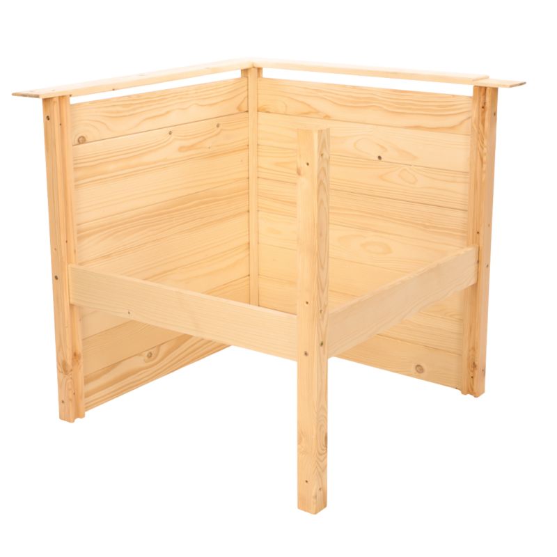 Rabata podwyższana MODO24 ogrodowa moduł dodatkowy 75x79x79 cm sosna naturalna 1 szt.