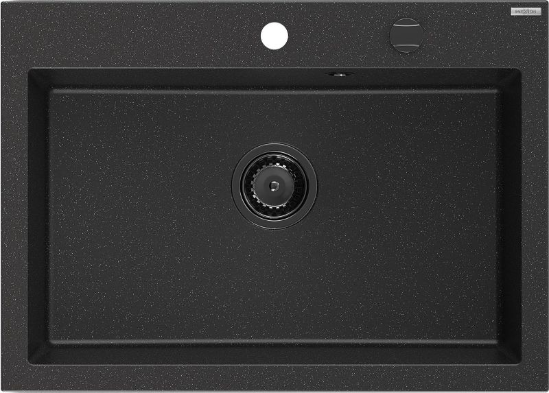 Zlewozmywak wpuszczany Mexen Elix czarny/srebrny metalik 700 x 500 mm - 6526701005-73-B