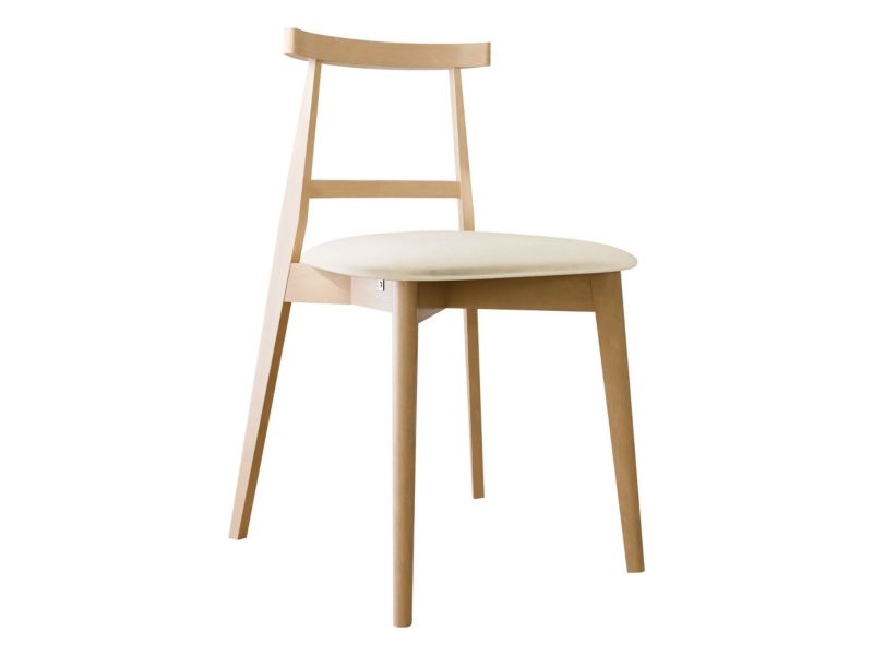 Krzesło MIRJAN 24 tapicerowane KT71 buk/śmietankowy aksamit 1 szt.