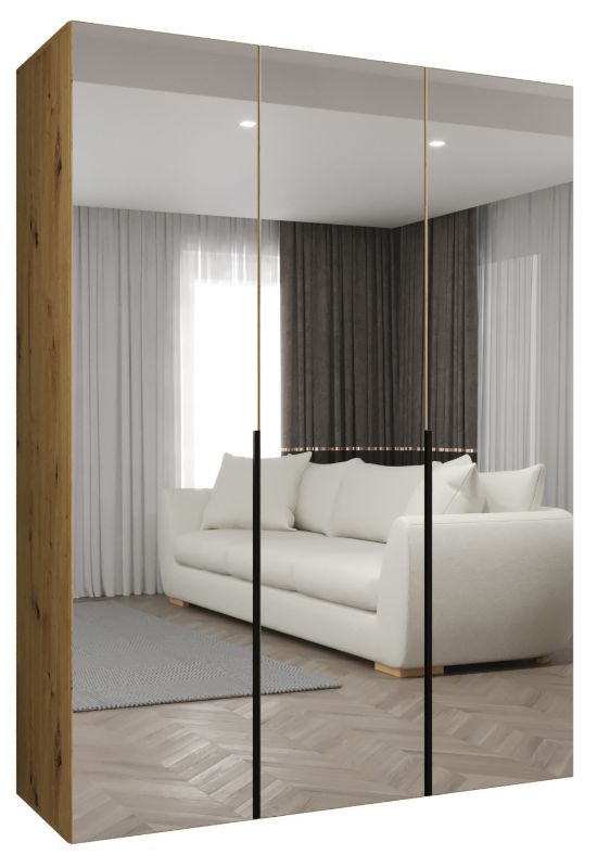 Szafa uchylna otwierana ALICANTE 3 150 wys 202 cm Artisan + Czarny 1 szt