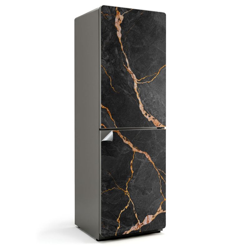 Ochronna naklejka na lodówkę Wallfluent 60x190 cm Wzór marmurowy z żyłami 1 szt.