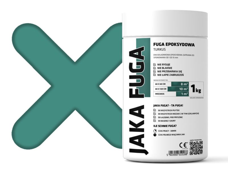 JAKA FUGA epoksydowa fuga Turkus do płytek i mozaik 1kg 1 szt.