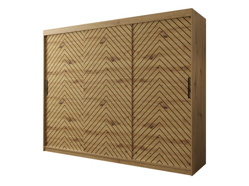 Szafa MIRJAN 24 Jodełka 1 250 dąb artisan + czarny 1 szt.