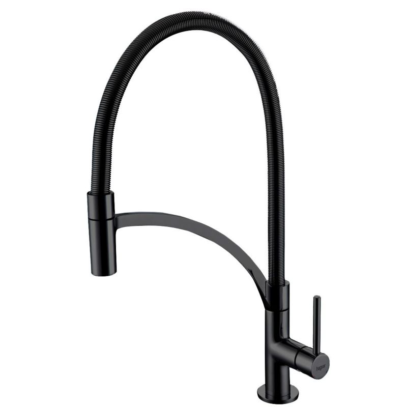 Bateria kuchenna Hagser Hilda czarny mat jednouchwytowa wyciągana wylewka 1 szt.