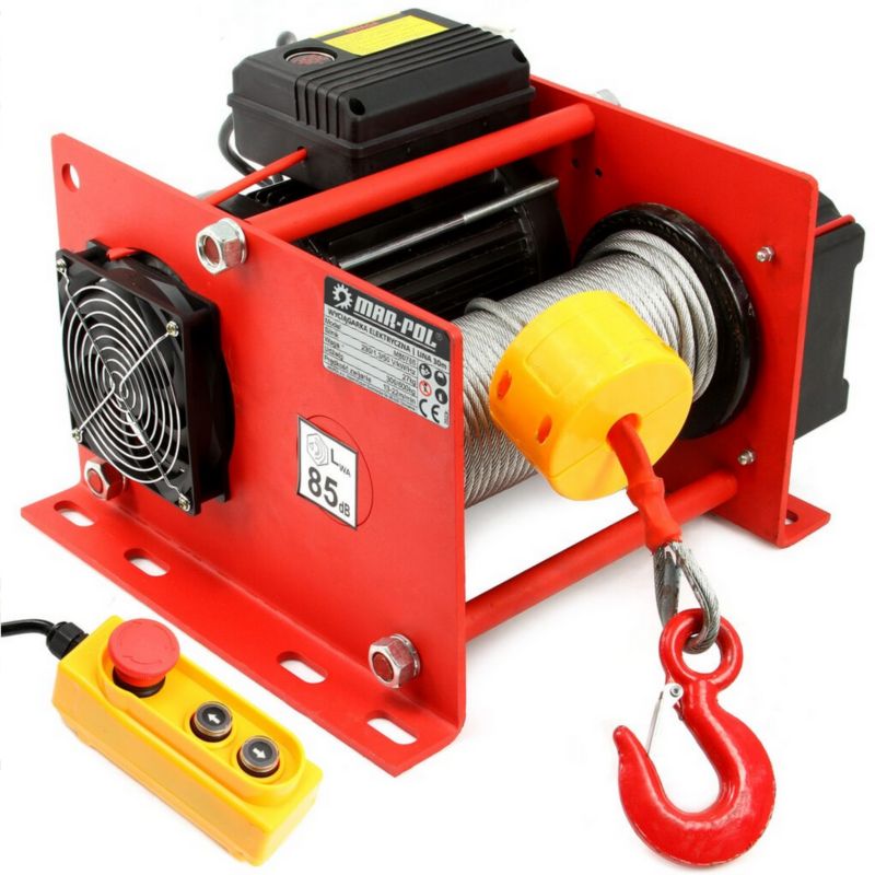 Wyciągarka elektryczna MAR-POL linowa budowlana 300/600 kg lina 30m 1szt.