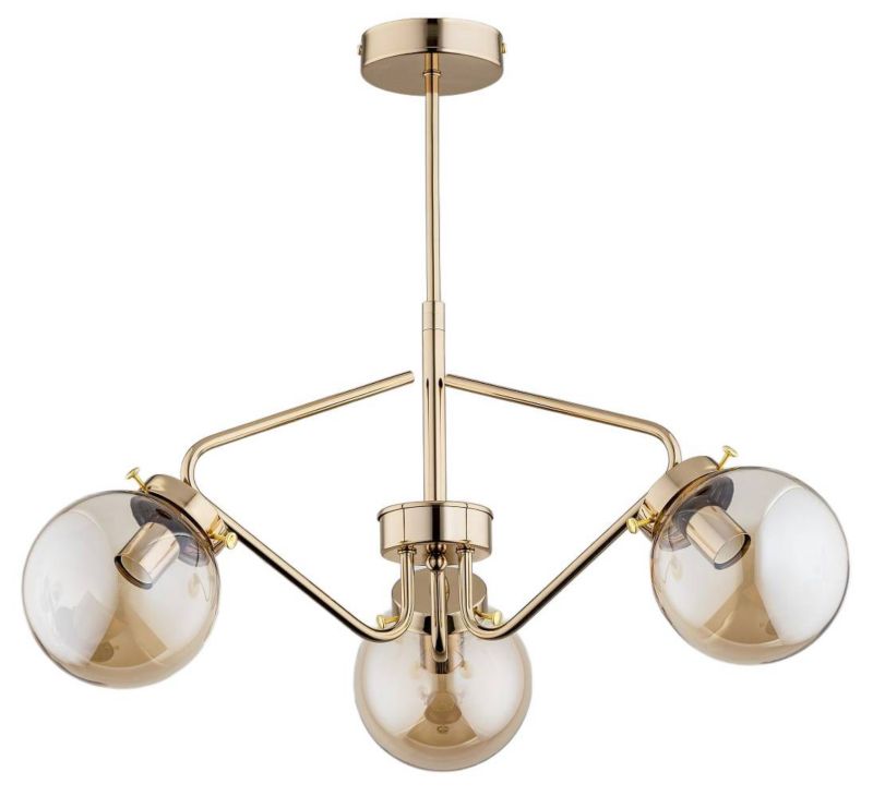 Lampa wisząca Alfa Barsum mosiądz-złota wym: 48 x 56 x 56 cm 3xE14 x 40W 1 szt.