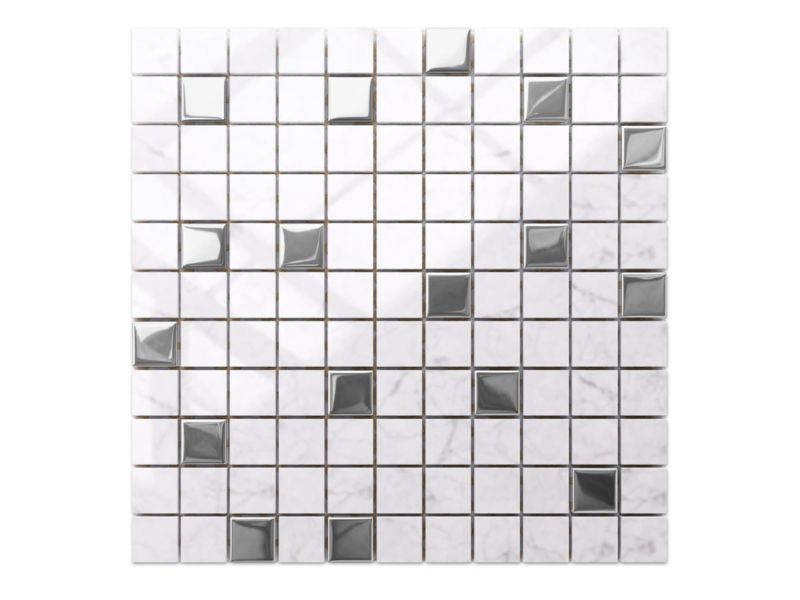 Mozaika szklana Ilcom marmur silver marble 30x30cm 1 szt.