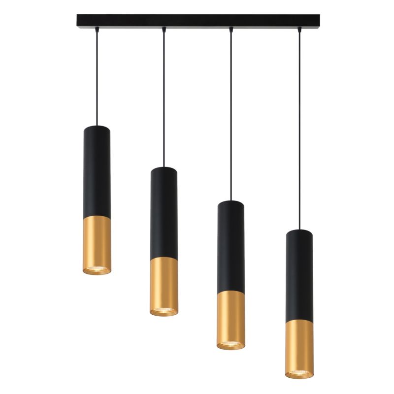 Lampa wisząca sufitowa MasterLED Keon 4-punktowa LED GU10 loft 131,5 cm IP20 czarna złota 1 szt.