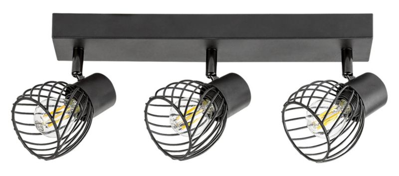 Oprawa sufitowa spot Rabalux Aberama czarny 3 x E14 x 10W IP20 wym: 14,5 x 8,5 x 8,5 cm - 1 szt.