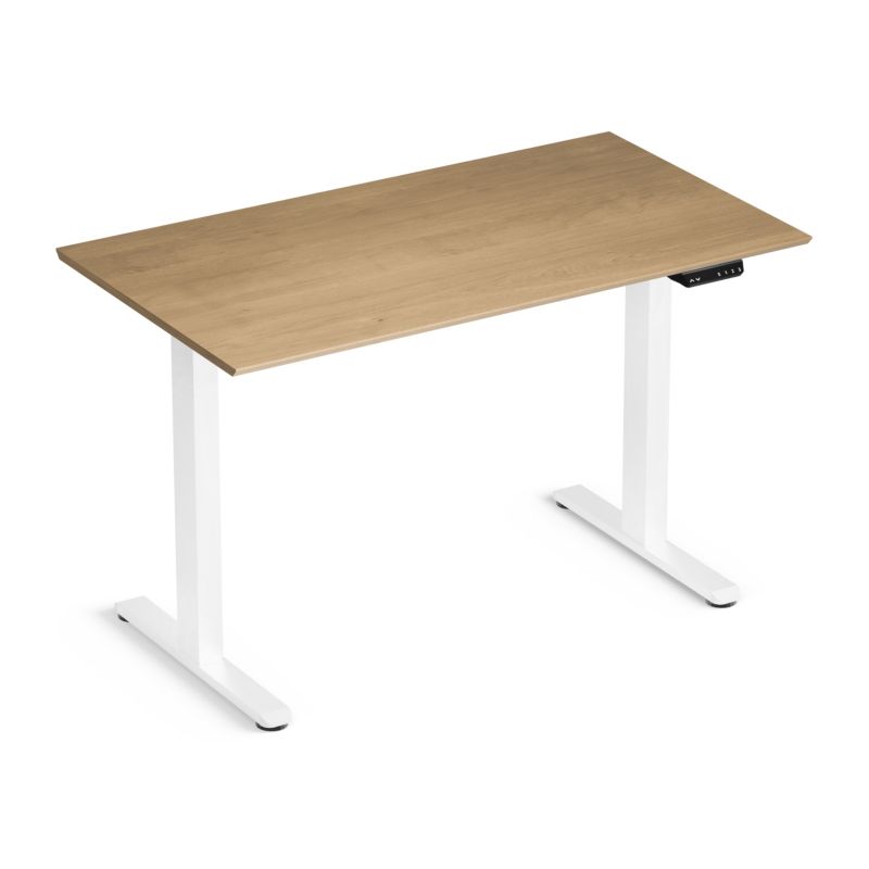 Biurko elektryczne regulowane LVNSystem Control Flex+ 120 cm biały/dąb hamilton 1 szt.