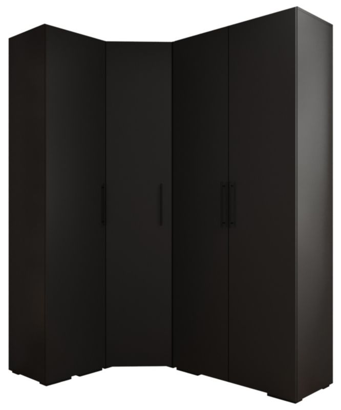 Garderoba wysoka do przedpokoju Abiks INOVA 3 Z3 czarny+czarny 1 szt.