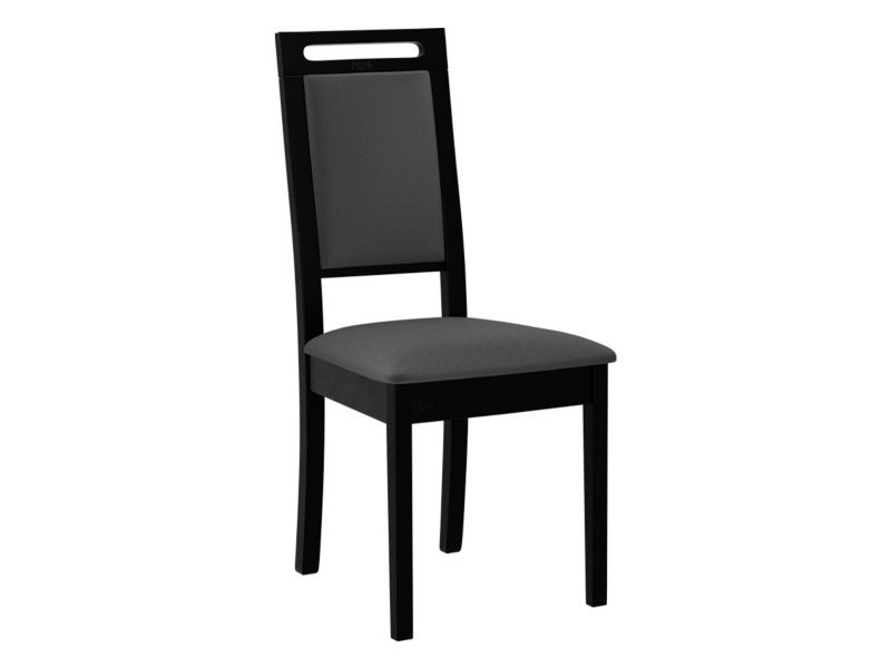 Krzesło MIRJAN 24 tapicerowane Roma XV czarny/aksamit stalowy szary 1 szt.