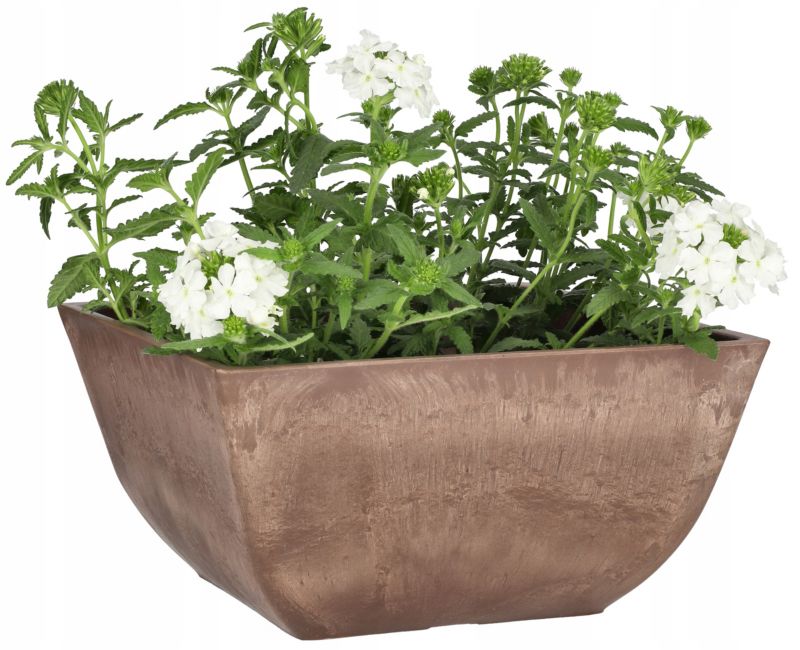 Doniczka ogrodowa KOTARBAU kompozytowa mrozoodporna brązowa 25x25 cm 1 szt.