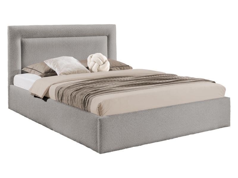 Łóżko tapicerowane MIRJAN 24 Dream 140x200 jasnoszary 1 szt.