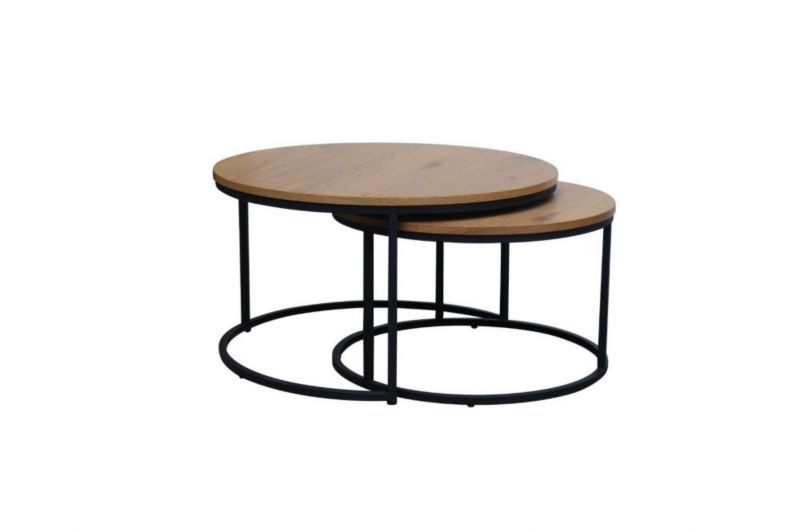 Zestaw 2 ław ATLANTA III dąb/czarny SIGNAL 1 szt.