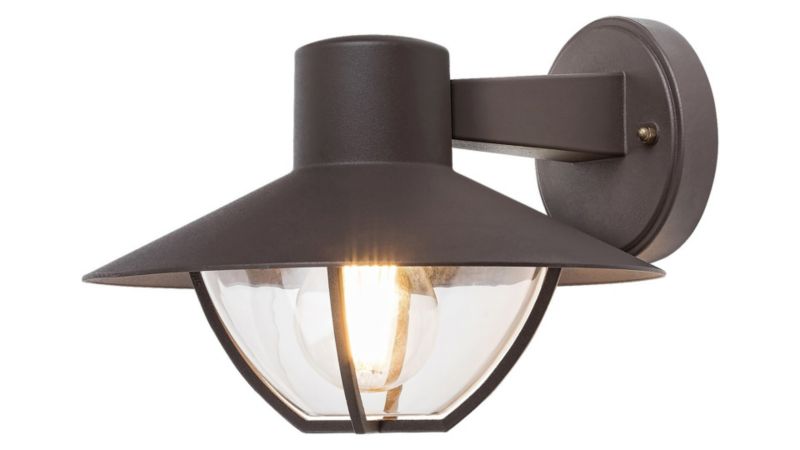 Kinkiet ścienny zewnętrzny Rabalux Almada brązowo-przezroczysty 1 x E27 x 10W IP44 wym: 18 x 24 x 27 cm - 1 szt.