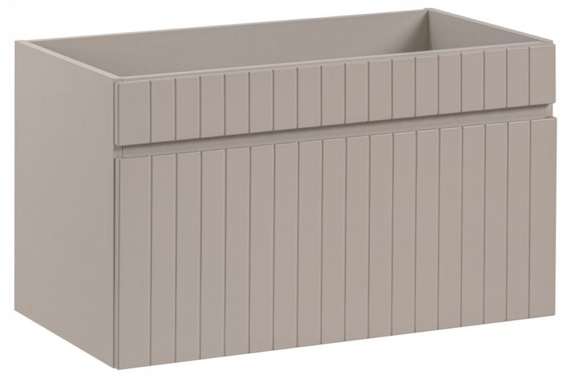 Szafka łazienkowa Furnidea 80 cm wisząca kaszmirowa front ryflowany Iconic 1 szt.