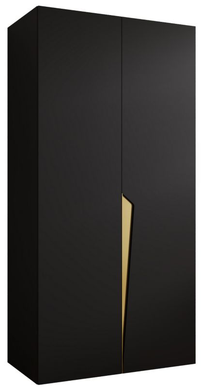 Szafa uchylna otwierana Abiks PIANO 1 100 wys 202 cm Czarny + Złoty 1 szt