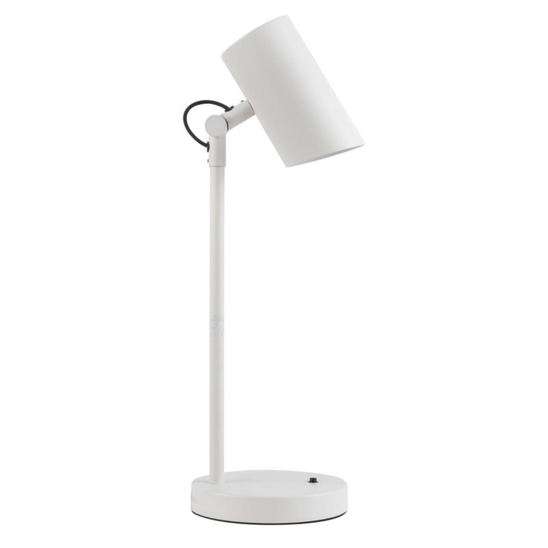 Lampa stołowa Kanlux Agzar biała 1 x E14 x 5W IP20 wym: 51.6 x 16 x 16 cm metal - 1 szt.