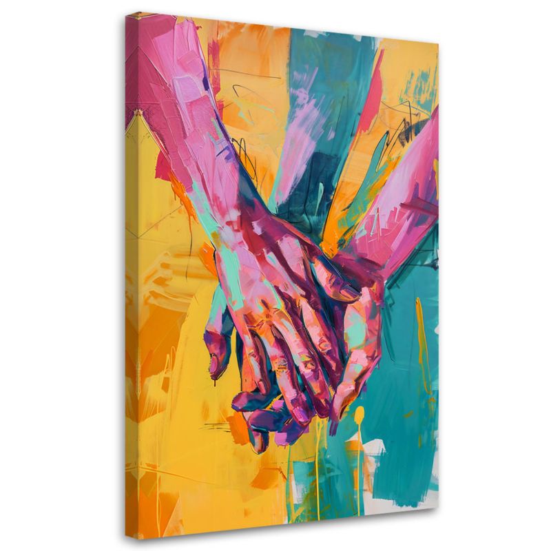 Obraz do sypialni Feeby Dotyk Dłonie Miłość Romantyczny 40x60 cm 1szt