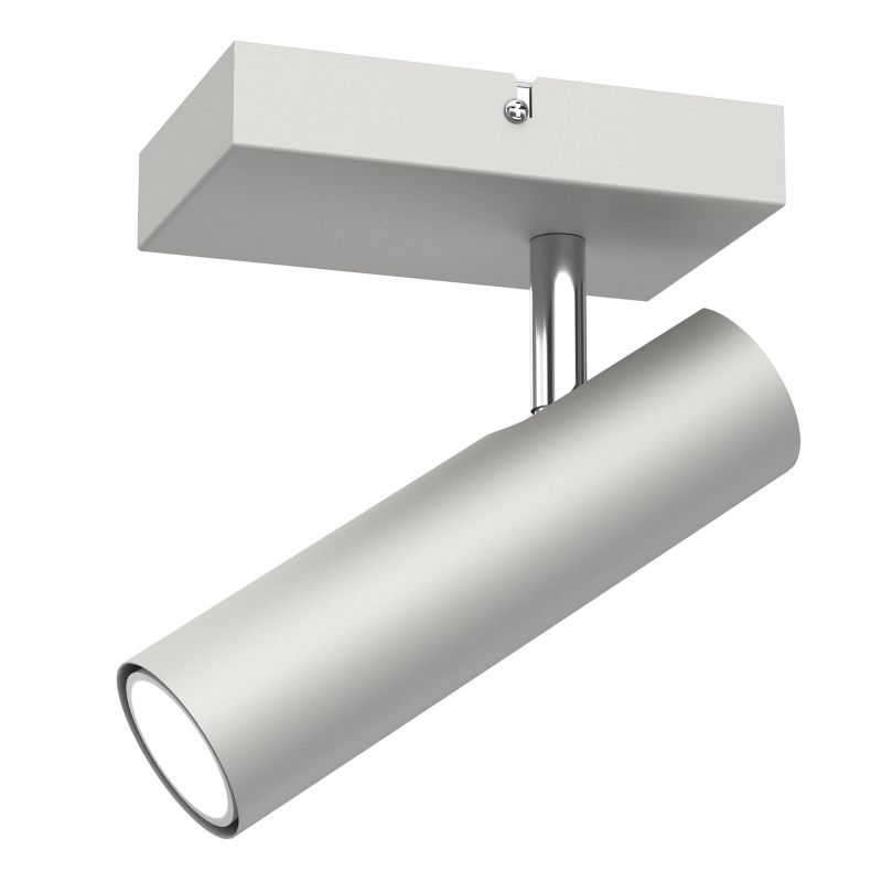 Lampa sufitowa Luminex Axion jasnoszaro-chromowana 1 x GU10 x 8W wym: 16 x 10 x 24 cm - 1 szt.