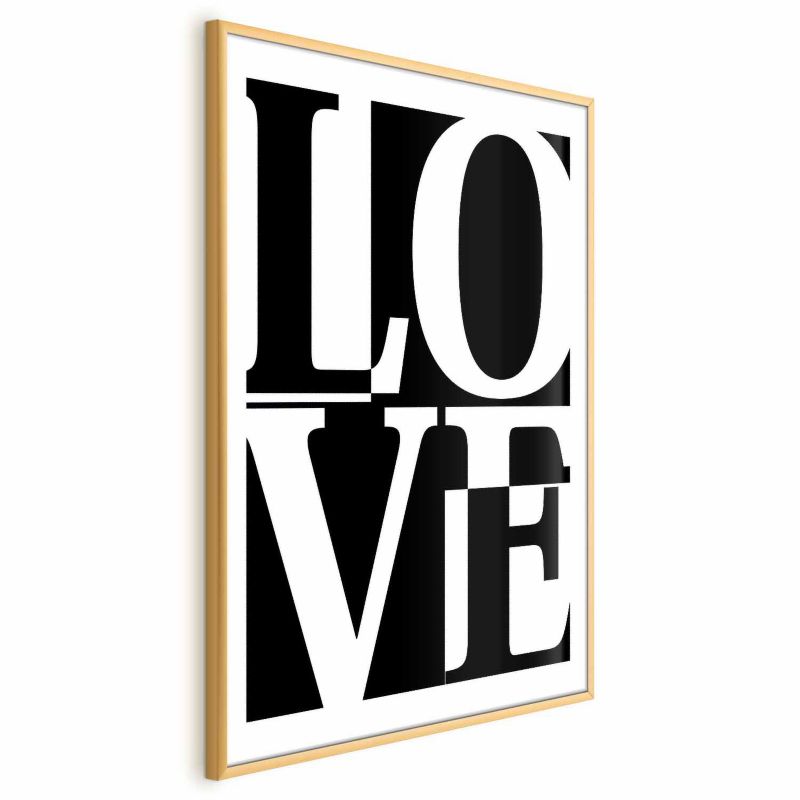 Plakat Artgeist Miłość 60x90 cm z ramą złotą 1 szt
