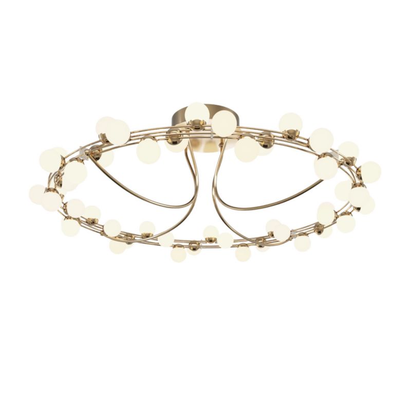 Lampa sufitowa wisząca Maytoni Tessara złoto-biała wym: 25 x 80 x 80 cm wbudowany LED 72W 1 szt.