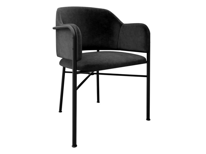 Krzesło MIRJAN 24 tapicerowane Delivio czarny 1 szt.