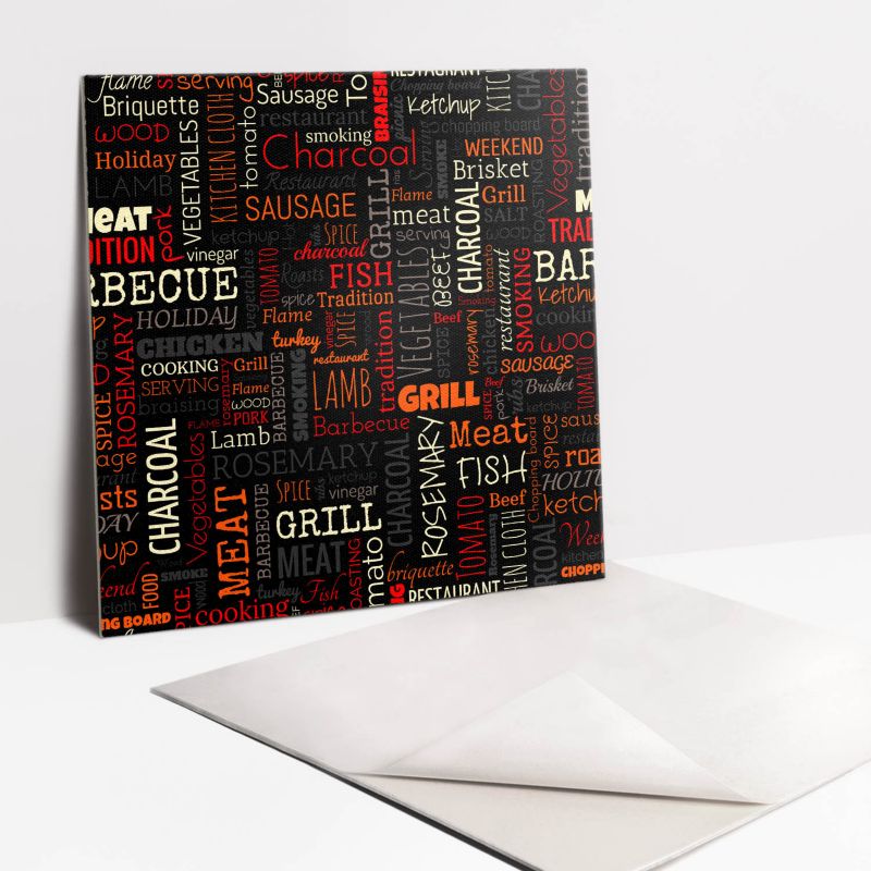 Kafelki samoprzylepne Tulup 30x30 cm Motyw barbecue grill 9 szt.