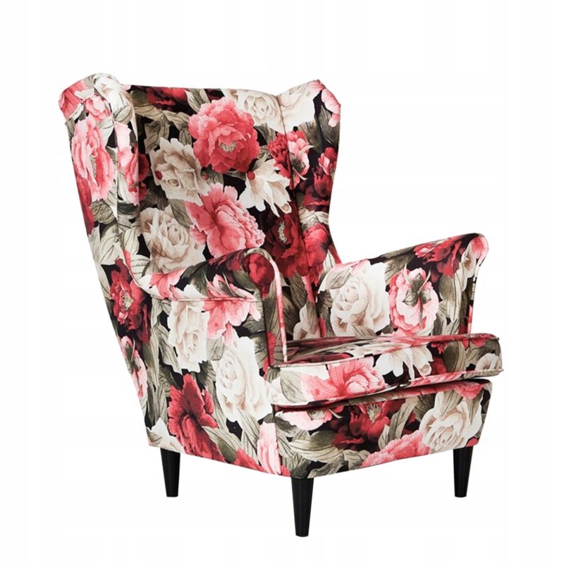 Fotel uszak do salonu Family Meble ARI PRINT kwiaty 1szt