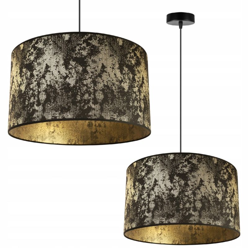 Lampa sufitowa wisząca Light Home LH Werona 1x E27 60W abażur 40cm złoty/czarny 1szt.