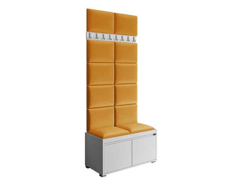 Zestaw do przedpokoju MIRJAN 24 Grawis 80 II biały + żółty 1 kpl.