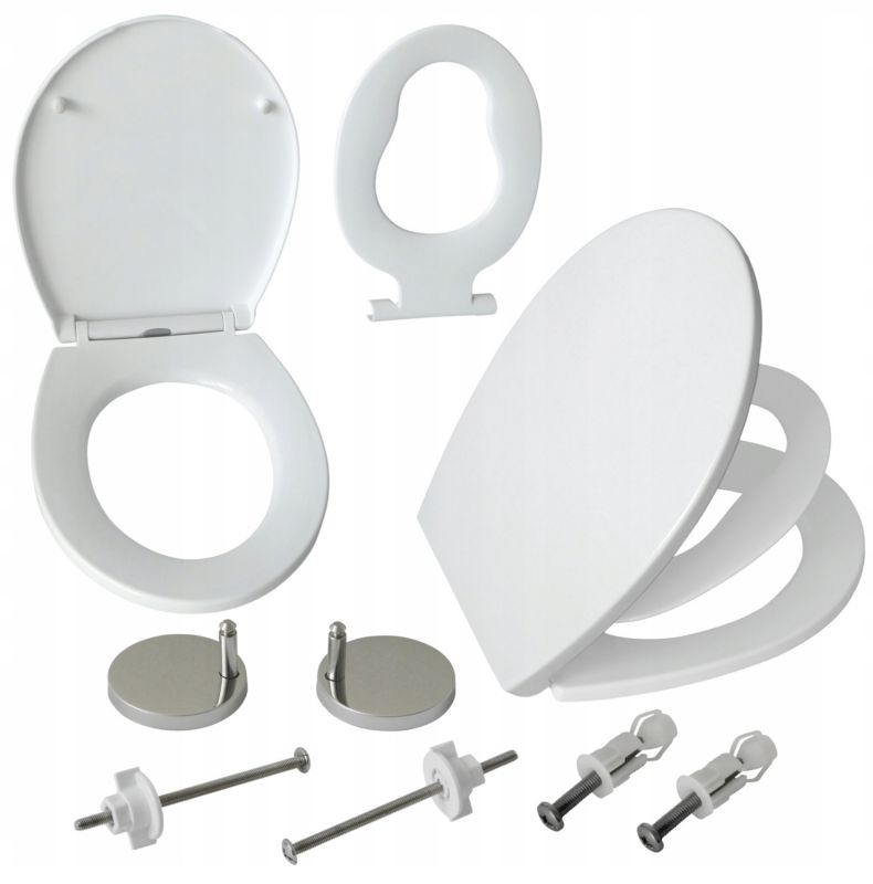 Deska sedesowa Estiva Baby New wolnoopadająca polipropylenowa biała 1 szt.