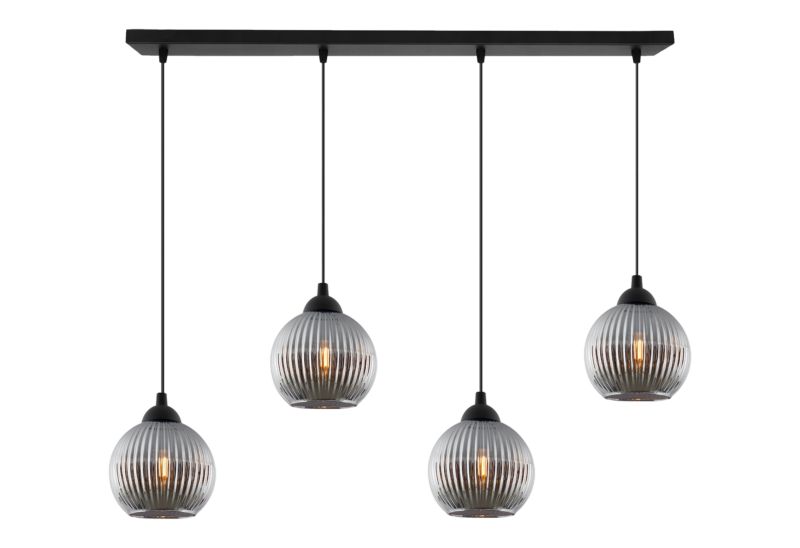 Lampa sufitowa wisząca pozioma Light Home LH Riffle Kula 4x E27 60W szary 1szt.