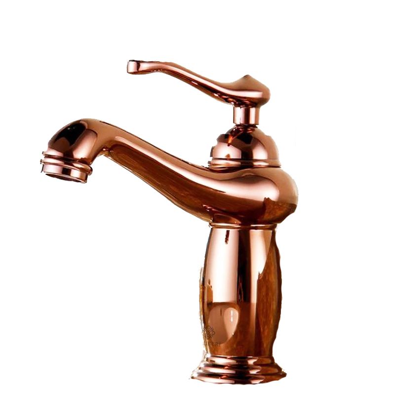 Bateria umywalkowa Lauferi VIOLA mosiężna stojąca różowe złoto retro 1 szt.