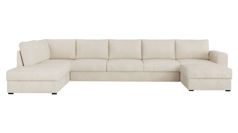 Narożnik z funkcją spania MIRJAN 24 Wilma Large Premium lewy beżowa bukla 1 szt.