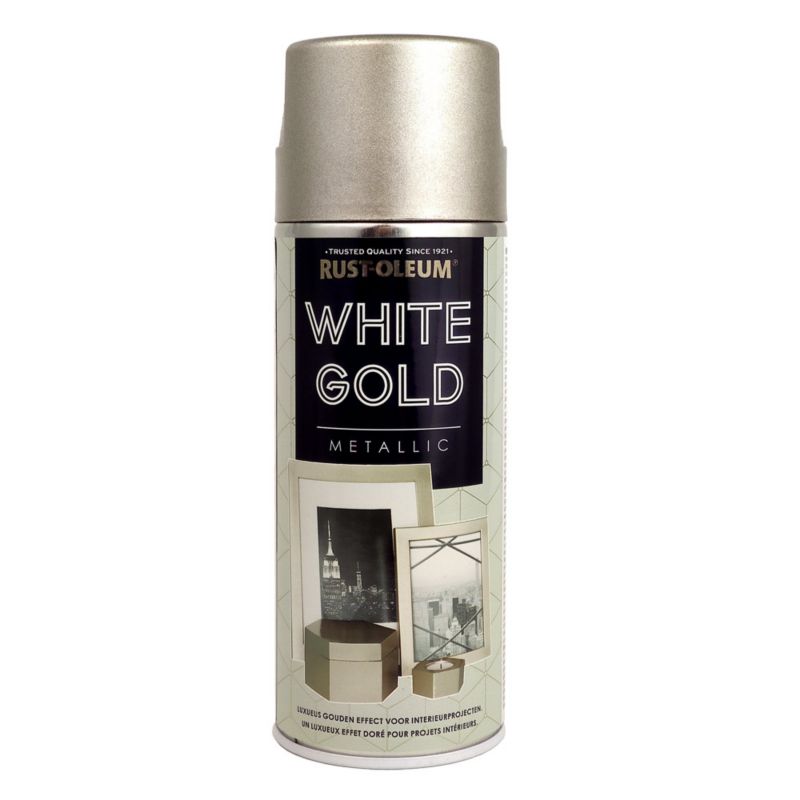 Farba metaliczna w sprayu białe złoto Rust-Oleum White Gold Metallic Spray 400 ml