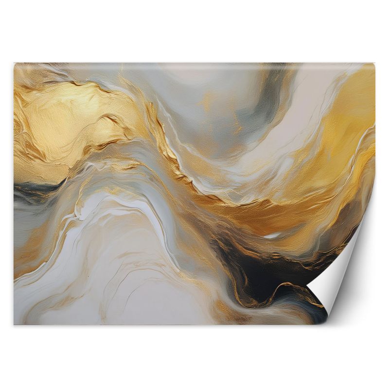 Fototapeta Feeby Abstrakcja Marmur Tekstura Złoto Szary 150x105 1 szt