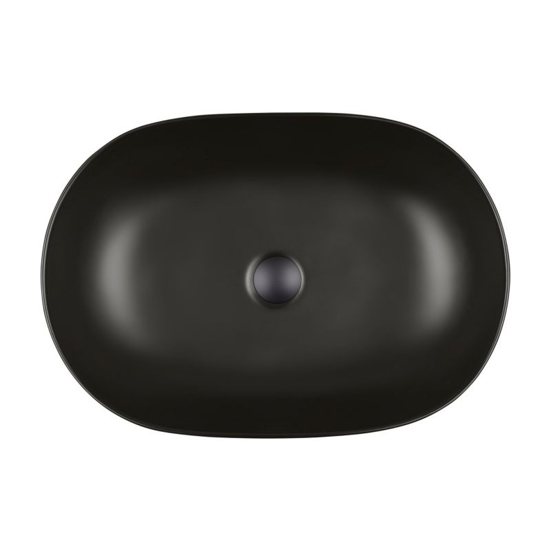 Umywalka Oltens Hamnes Thin 60,5x41,5 cm czarny mat SmartClean powłoka 1 szt.