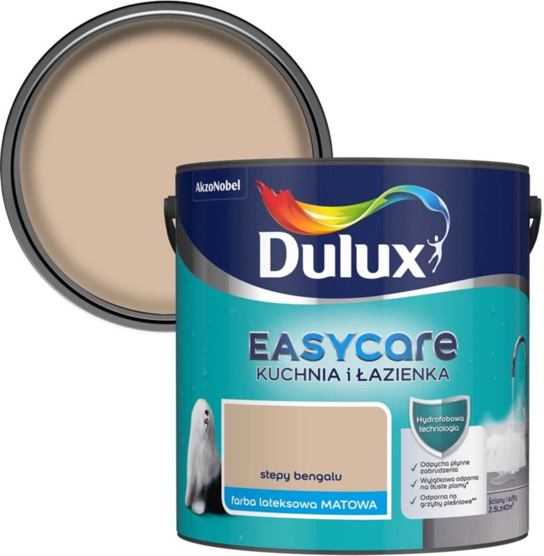 Farba Dulux EasyCare Kuchnia i Łazienka stepy Bengalu 2,5 l