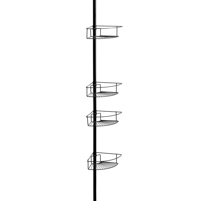 Półka teleskopowa SCOPIC - Yoka Home łazienkowa XL czarna 4 poziomy - 1 szt.