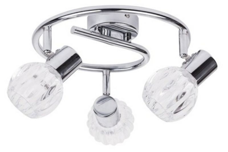 Lampa sufitowa Rabalux Lauren chromowana przezroczysty wym: 19 x 25 x 25 cm 3xE14 x 40W 1 szt.