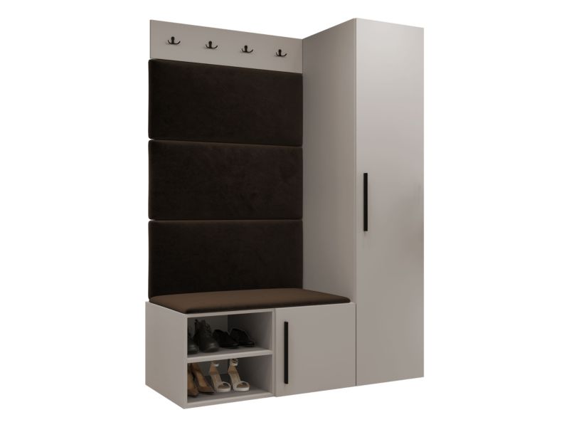 Garderoba MIRJAN 24 Medi II kaszmir + brązowy 1 kpl.