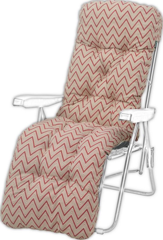 Poduszka na leżak z podnóżkiem AMPO gruba beżowy czerwony 1 szt.