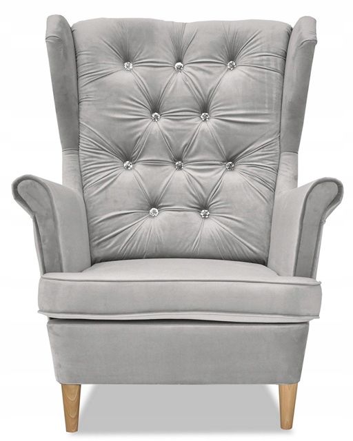 Fotel uszak do salonu Family Meble Gaja szary 1szt