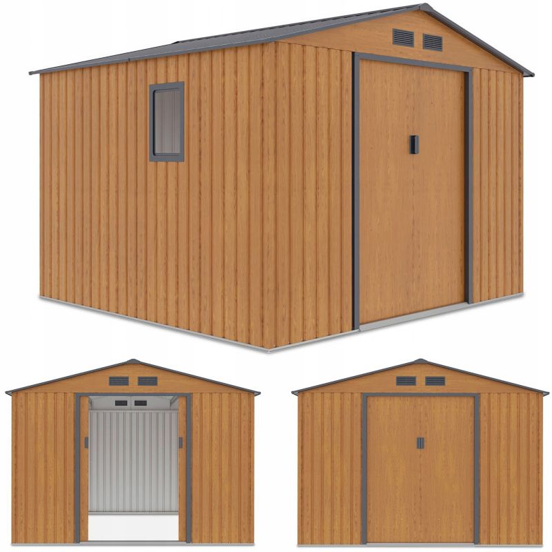 Domek Metalowy Ogrodowy Narzędziowy na Narzędzia HUDSON 277x255 cm Blaszak 1 szt